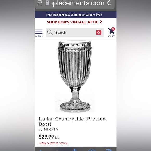 Set of 20. Mikasa Italian countryside dots iced tea glasses